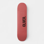 Rusty Orange Modern Name | Klassische Trendy Skateboard (Vorne)