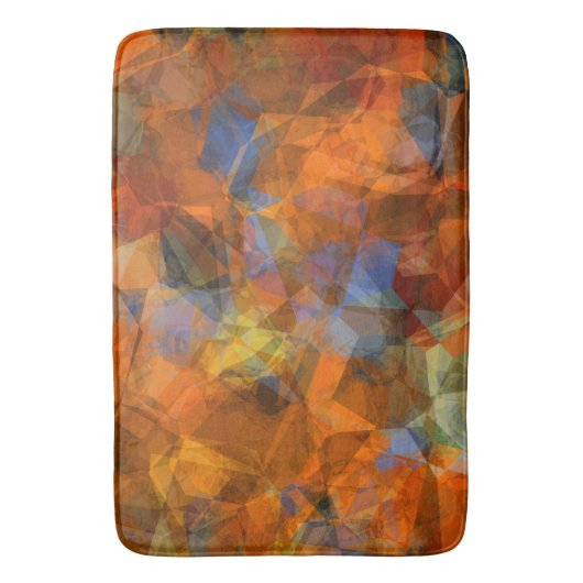 Rusty Orange Modernes Abstraktes Design Badematte (Vorderseite Vertikal)