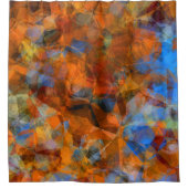 Rusty Orange Modernes Abstraktes Design Duschvorhang (Vorderseite)