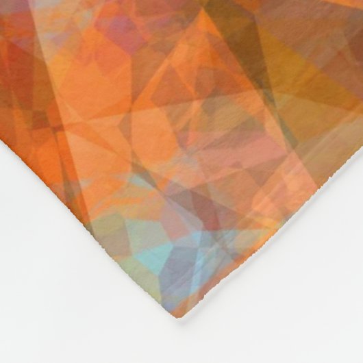 Rusty Orange Modernes Abstraktes Design Fleecedecke (Ecke)