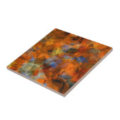 Rusty Orange Modernes Abstraktes Design Fliese (Seite)