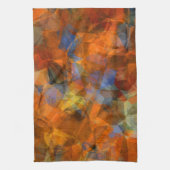 Rusty Orange Modernes Abstraktes Design Geschirrtuch (Vertikal)