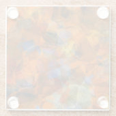 Rusty Orange Modernes Abstraktes Design Glasuntersetzer (Rückseite)