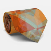 Rusty Orange Modernes Abstraktes Design Krawatte (Gerollt)