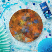 Rusty Orange Modernes Abstraktes Design Pappteller (Party)