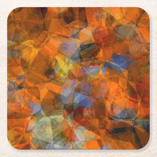 Rusty Orange Modernes Abstraktes Design Rechteckiger Pappuntersetzer (Vorderseite)