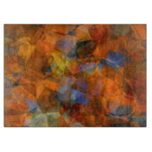 Rusty Orange Modernes Abstraktes Design Schneidebrett (Vorderseite)