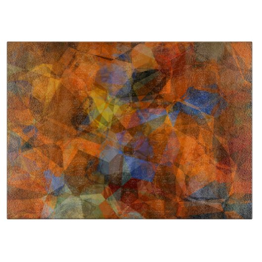 Rusty Orange Modernes Abstraktes Design Schneidebrett (Vorderseite)