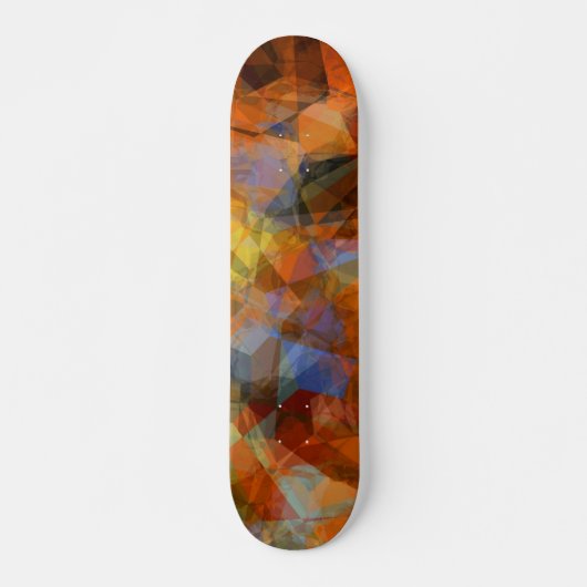Rusty Orange Modernes Abstraktes Design Skateboard (Vorne)