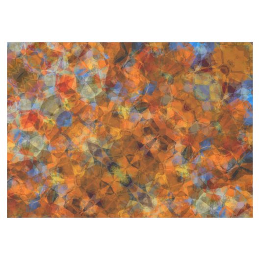 Rusty Orange Modernes Abstraktes Design Tischdecke (Vorderseite (Horizontal))