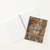 Rusty Orange Raised Floral Spiral Notebook Notizblock (Innenseite)