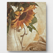 Rusty Orange Sunflowers Fotoplatte (Vorderseite)