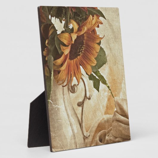 Rusty Orange Sunflowers Fotoplatte (Seite)