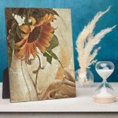 Rusty Orange Sunflowers Fotoplatte (Seite)