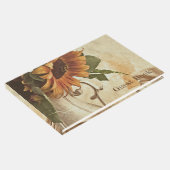 Rusty Orange Sunflowers Gästebuch (Ecke)