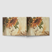 Rusty Orange Sunflowers Gästebuch (Voll)