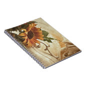 Rusty Orange Sunflowers Notizblock (Rechte Seite)