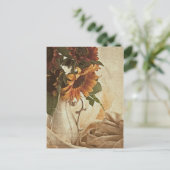 Rusty Orange Sunflowers Postkarte (Stehend Vorderseite)