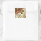 Rusty Orange Sunflowers Quadratischer Aufkleber (Tasche)
