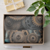 Rusty Patina Gears - Steampunk Decoupage Seidenpapier (Geschenk)