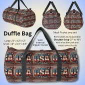 Rusty Patriotic USA Plate Duffle Bag