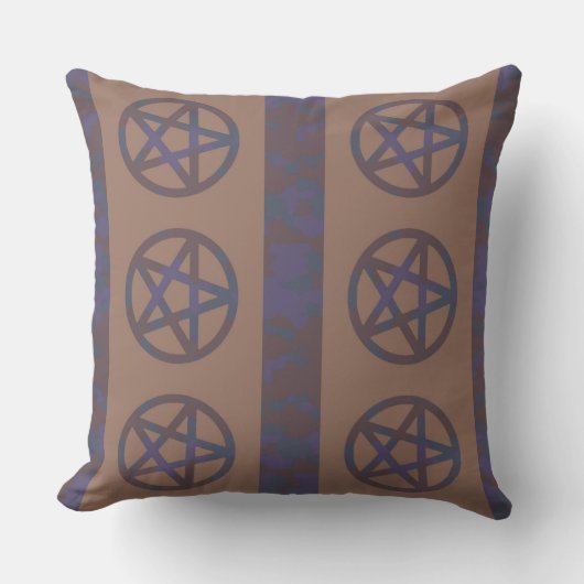 Rusty Pentagram Brown Kissen (Vorderseite)
