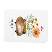Rusty Pink Rose Blume Trendy Script Name Magnet (Horizontal)