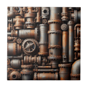 Rusty Pipes Keramik Tile Fliese