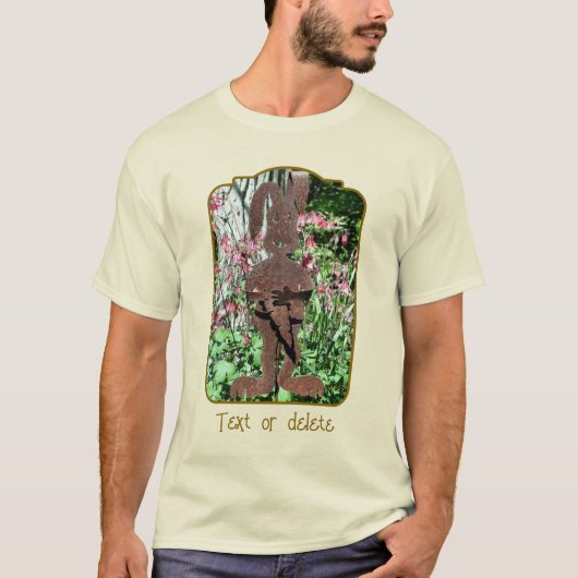 Rusty Rabbit Columbine Flower Garden Personalized T-Shirt (Vorderseite)