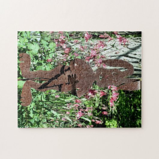 Rusty Rabbit Columbine Flower Garden Puzzle (Horizontal)