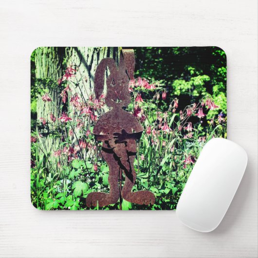 Rusty Rabbit Flower Garden Mousepad (Mit Mouse)