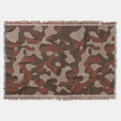 Rusty Red and Dark Olive Camo abstract Decke (Vorderseite)