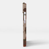 Rusty Red and Dark Olive Camo abstract iPhone Hülle (Linke Seite)