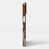 Rusty Red and Dark Olive Camo abstract iPhone Hülle (Rechte Seite)