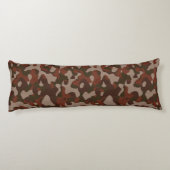 Rusty Red and Dark Olive Camo abstract Seitenschläferkissen (Rückseite)