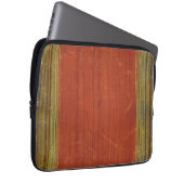 Rusty Red Green Stripes Laptop-Computer-Sieb Laptopschutzhülle (Vorne Rechts)