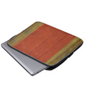 Rusty Red Green Stripes Laptop-Computer-Sieb Laptopschutzhülle (Vorne Knopf)