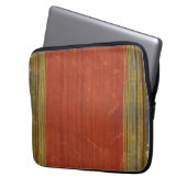 Rusty Red Green Stripes Laptop-Computer-Sieb Laptopschutzhülle (Vorderseite Links)