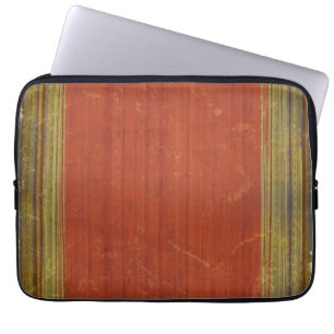 Rusty Red Green Stripes Laptop-Computer-Sieb Laptopschutzhülle