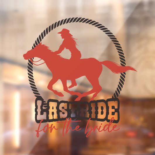 Rusty Red Last Ride For The Bride Fensteraufkleber (Blatt 2)