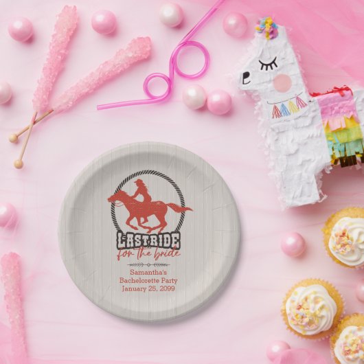 Rusty Red letzte Fahrt für die Braut Pappteller (Party)