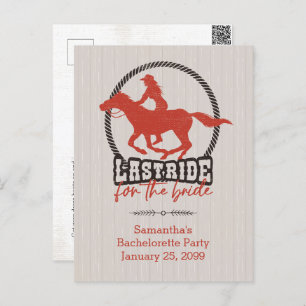 Rusty Red letzte Fahrt für die Braut Postkarte