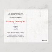 Rusty Red letzte Fahrt für die Braut Postkarte (Rückseite)