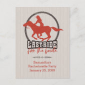 Rusty Red letzte Fahrt für die Braut Postkarte (Vorderseite)