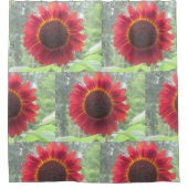 Rusty Red Sunflower Duschvorhang (Vorderseite)