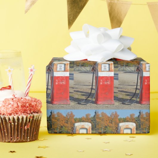 Rusty Retro Benzinpumpe Geschenkpapier (Geburtstagsparty)