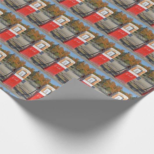 Rusty Retro Benzinpumpe Geschenkpapier (Ecke)
