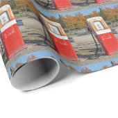 Rusty Retro Benzinpumpe Geschenkpapier (Rolleneckpunkt)