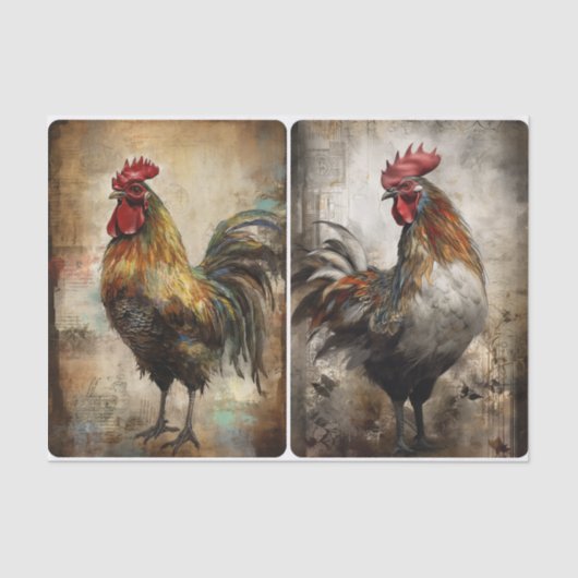 Rusty Rooster Seidenpapier (Vorderseite)