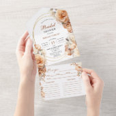 Rusty Rose Brautparty Rezept All In One Einladung (Abreißen)